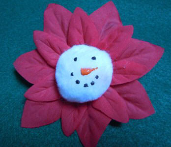 Christmas decorations ornaments - Snowman flower ornament